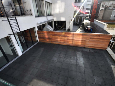 groot terras 88 m² zicht vanuit slaapkamer