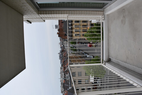 Zicht op de stad Antwerpen.