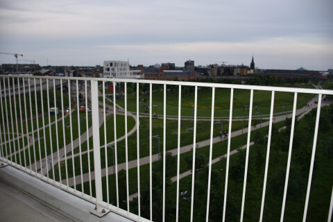 Zicht op Park Spoor Noord.